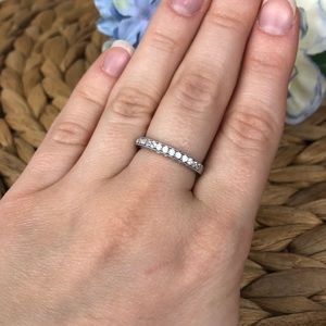 Helzberg Diamond Store Jewelry Hds White Sapphire Stack Ring 925 Sterling Silver Poshmark